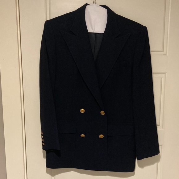 Ralph Lauren Women's Blue Wool Blazer - Picture 3 of 10